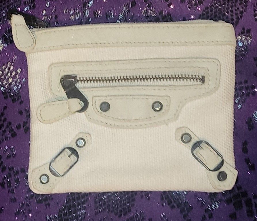 Balenciaga Neo Wallet...card/change Purse/ Beige