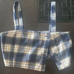 NEW F21 Plaid Crop Top