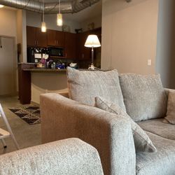 Beige Sofa & Loveseat