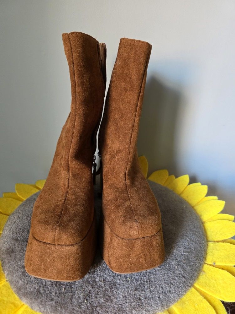 Brown Suede Boots
