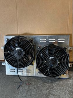 12 v Dual Electric fan set up