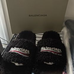 Black Balenciaga Slides Size 10 Men’s