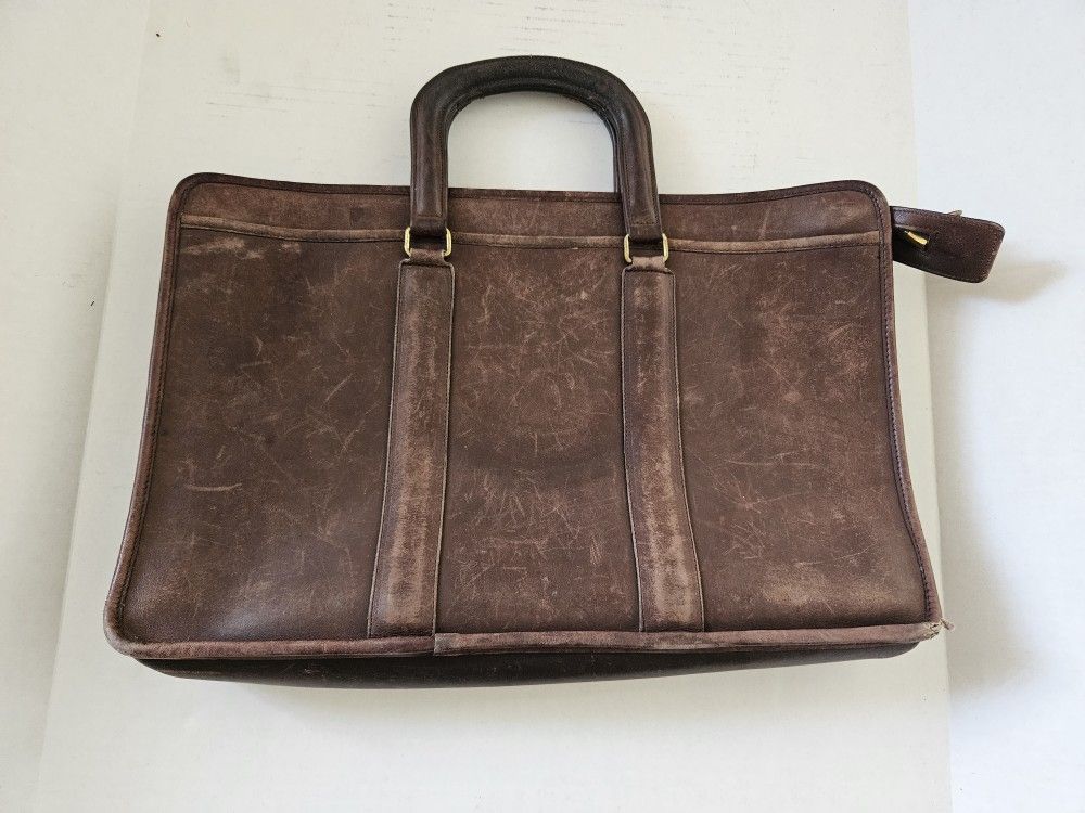 Vintage Coach Leather Satchel Portfolio Bag No (contact info removed) made in USA