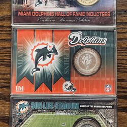 Miami Dolphins medallions $30.00 CASH,  TEXT FOR PRICES. 