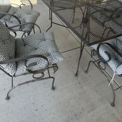 outdoor Patio Set Six Chairs And Table
