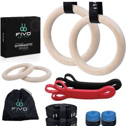 Wooden gymnastics Rings