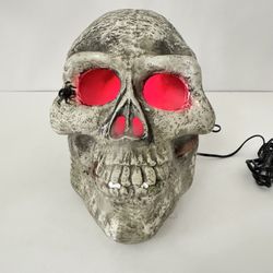 Mr Foggy Mist-Making Skull Halloween Decoration Vtg
