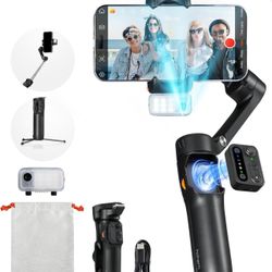 hohem iSteady V3 Gimbal Stabilizer for iPhone, 3-Axis Phone Gimbal, Magnetic AI Tracker, Built-in Extendable Rod & Tripod, Detachable Remote Control, 