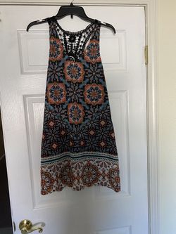 AUW Print Dress with Knitted Back Size Small