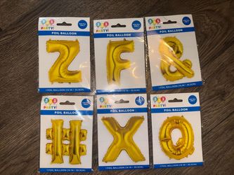 Gold Foil Letter & Symbol Balloons