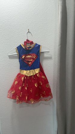 Supergirl Kids Halloween Costume Dress small