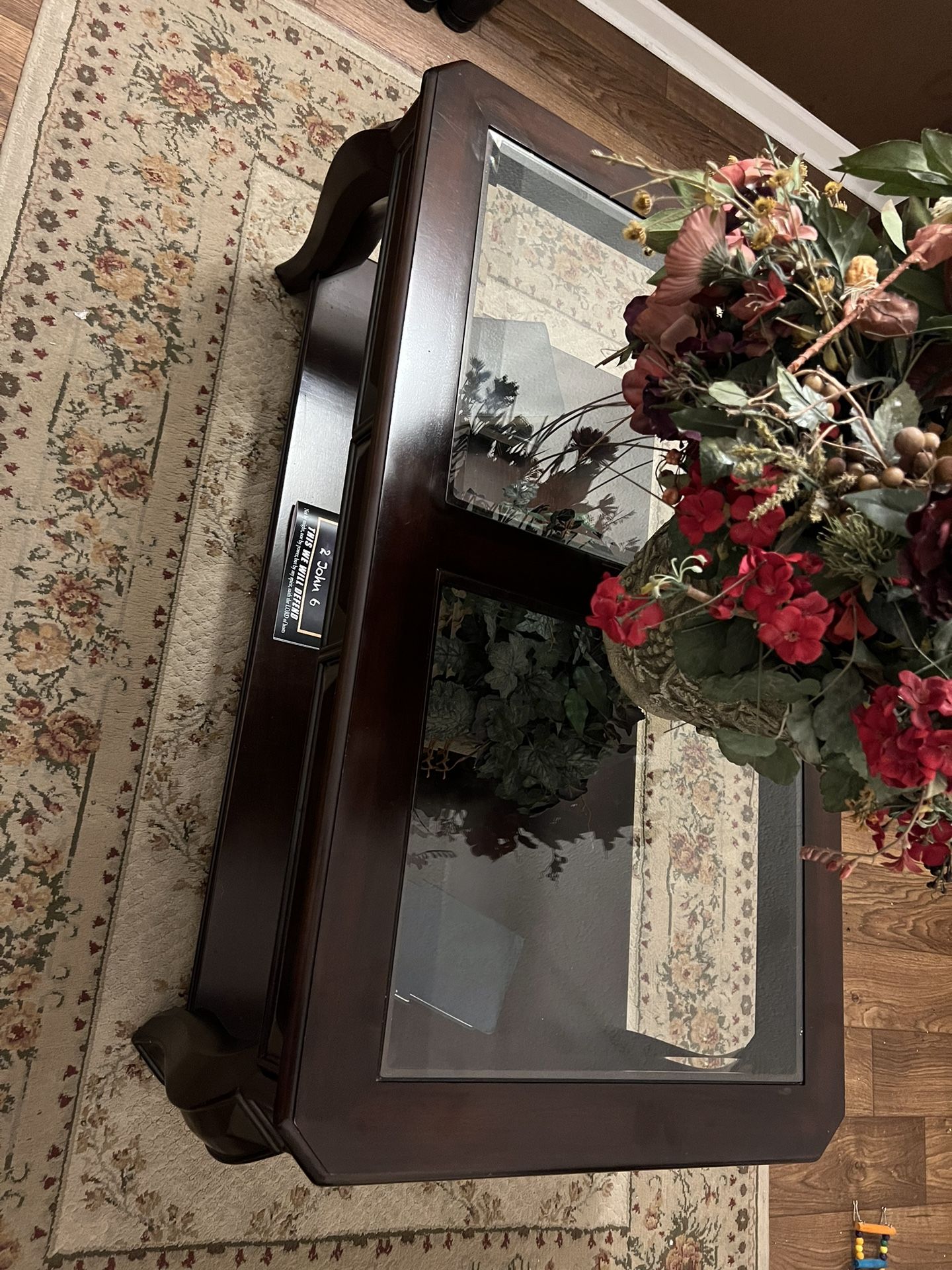 Dark Brown Coffee And End Tables