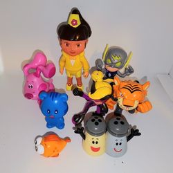 lot of mini figures Dora the Explorer, Blue's Clues Magenta, Ninja Kids, and more