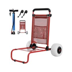 SUNNYFEEL Beach Cart with Big Wheels for Sand, 9” Inflatable Balloon Wheels