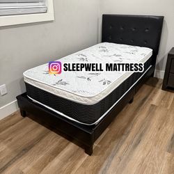 New Twin Bed Frame With Mattress 