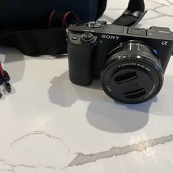 Sony Alpha a6400 Mirrorless Digital Camera with 16-50mm Lens + 32GB Card,  Tripod, Case, and More (18pc Bundle)