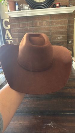 Rodeo King 7X Beaver Felt Cowboy Hat Brown Size 7 5/8 Made in USA