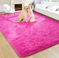 Brand New Hot Pink Shag Rug
