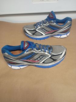 Saucony ProGrid Guide 7 Grey Royal Sneaker Running Athletic Tennis  Men's  12