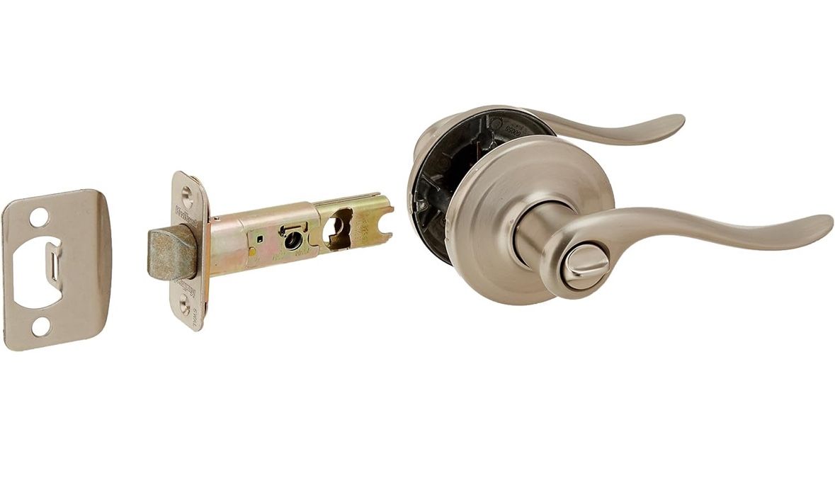 Kwikset Tustin Interior Privacy Door Handle with Lock