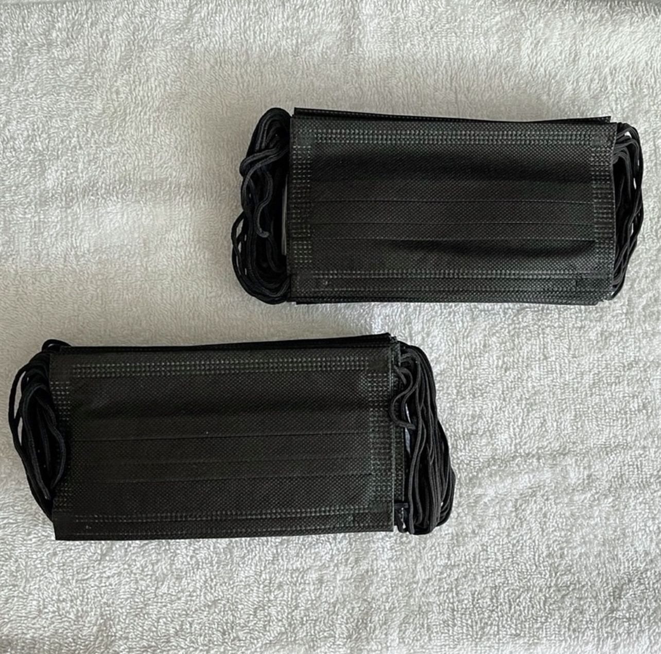 75 Disposable Black Face Masks 