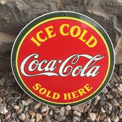 Coca~Cola Metal Advertisement Sign Decor