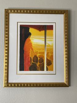 Emile Bellet Pleine Floraison Seriolithograph Print Art Signed & Numbered Framed