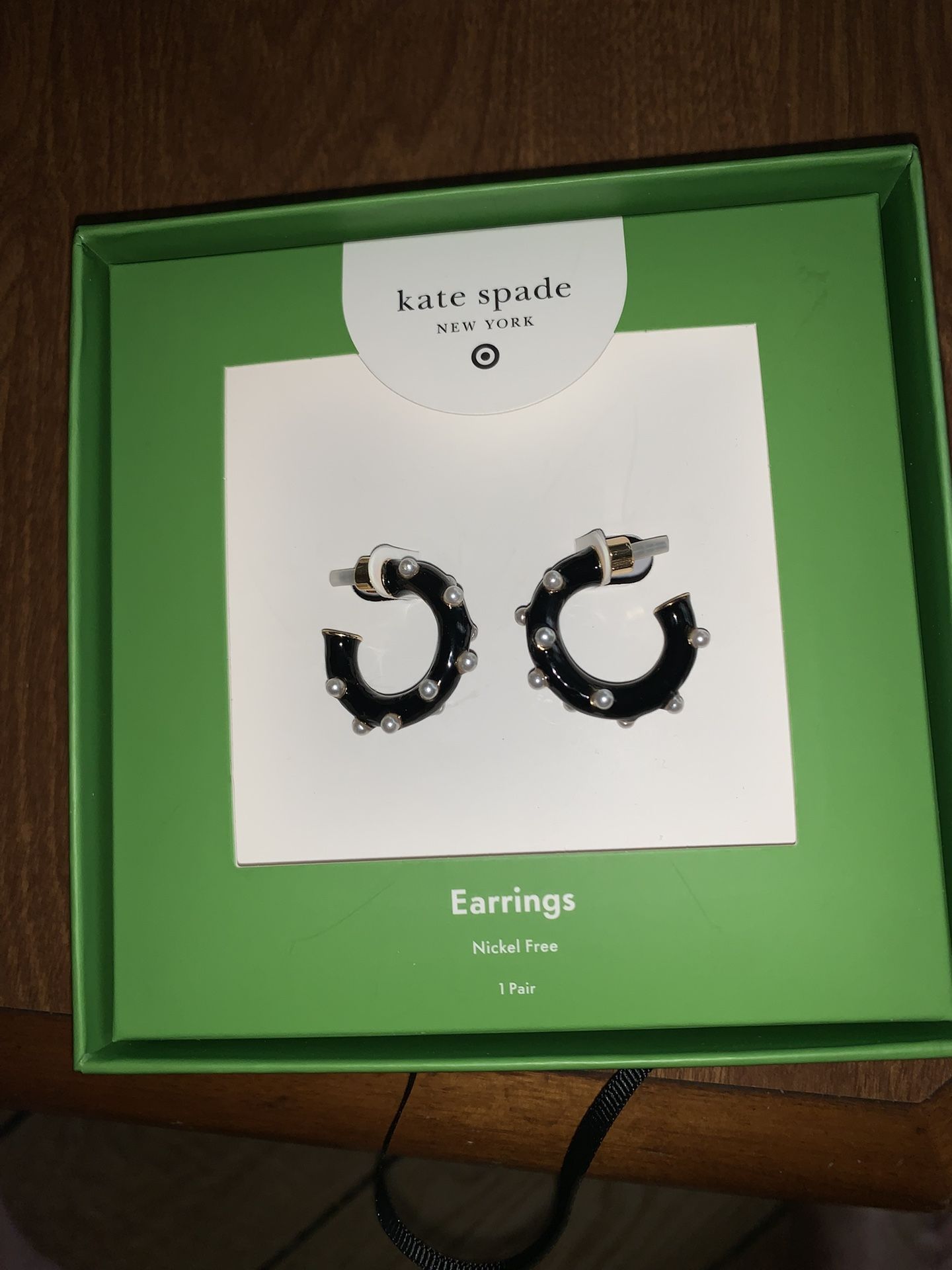 Kate Spade X Target Black Hoops Nwt