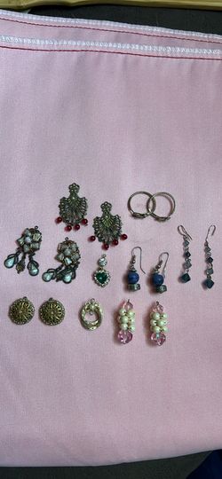 Multi  Earrings All Used 