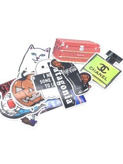 12 Pieces Fashion Logo Vinyl Stickers