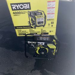 Ryobi 4000 Starting Watts Inverter Generator 
