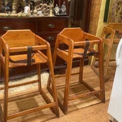 2 Wooden Booster Seats