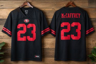 Christian McCaffrey #23 San Francisco 49ers Black NFL Team Apparel Jersey Men L