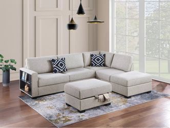New beige sectional couch : free delivery