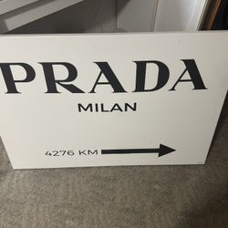 Large Prada Milan Sign 