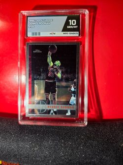 1997-98 Topps Chrome Basketball Card # 106 Dennis Rodman  Bulls MGE 10 GEM MT
