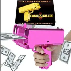 Gusil Money Shooter Cash Cannon Bills Gun Make It Rain Toy Gun,Handheld Spary Cash Gun For Game Movies Party Supplies