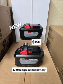 New Milwaukee m18 12.0ah high output battery only $150