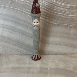 House If Lloyd Skinny Santa Christmas Wood Candlestick Holder 