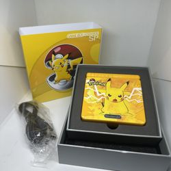 Game Boy Advance SP IPS Backlit - Pikachu Edition - Charger & Box Included