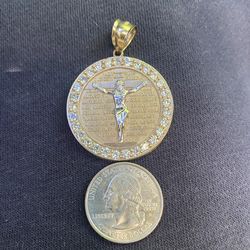 10k Gold "Padre Nuestro" Prayer Medallion