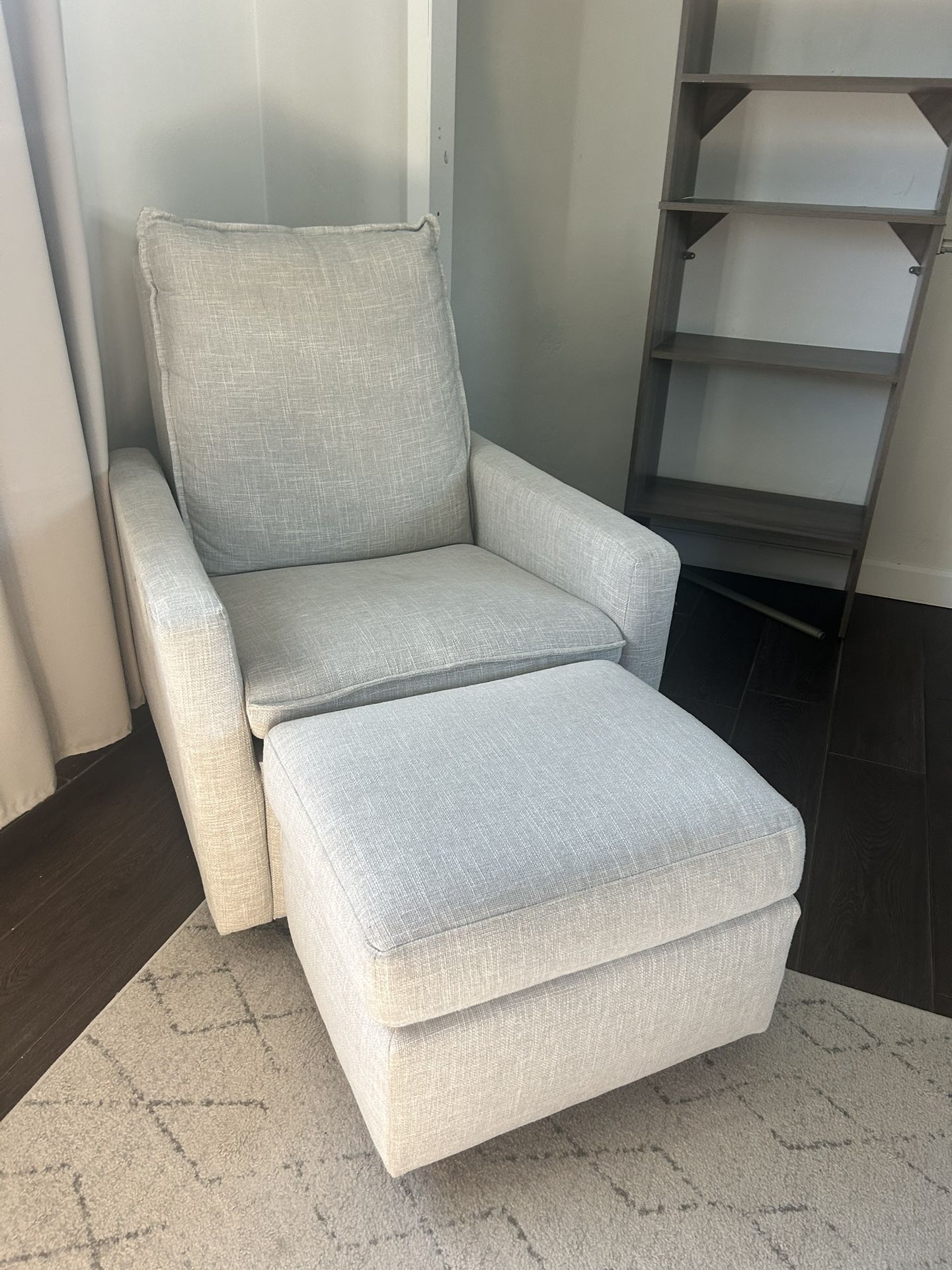 Pottery Barn Paxton Swivel/Glider With Gliding Ottoman 