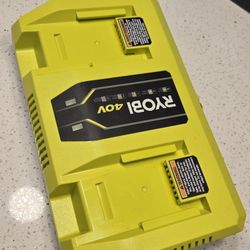 RYOBI
40-Volt Lithium Ion Dual Port Rapid Charger