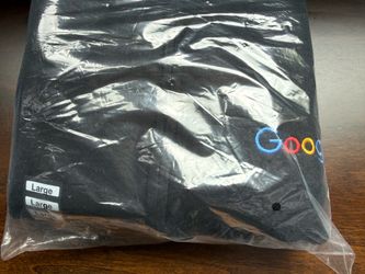Brand New Official Google Store Zip-Up Hoodie - Black, Size Large (L)