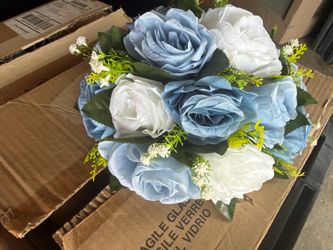 Flower 1/2 ball blue