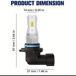 Auto Light Fit For Ford F150 Ram 1500 (2015-2022) LED Headlight Bulbs High 9005