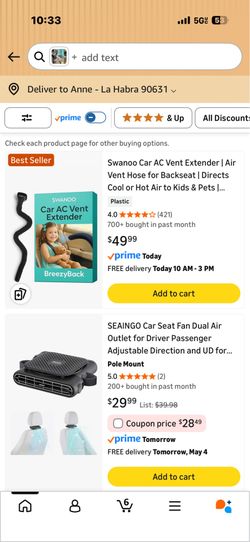 Swanoo Car AC Vent Extender