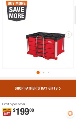 Milwaukee  4 drawer  new