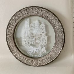 Brugge Belgium Lase Souvenir In Oval Frame 