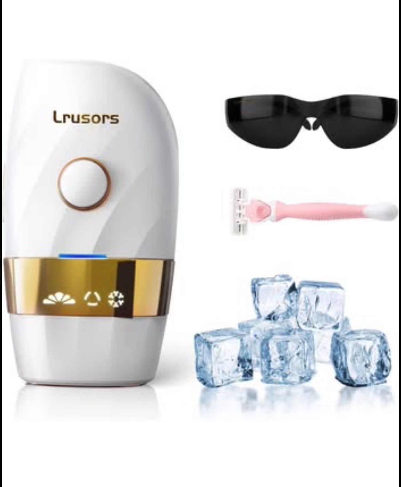 Brandnew IPL Home Use Hair Removal Device，999,999 Flashes,Permanent Hair Removal for Men and Women, Painless Care Function, Long Lasting Hair Removal,